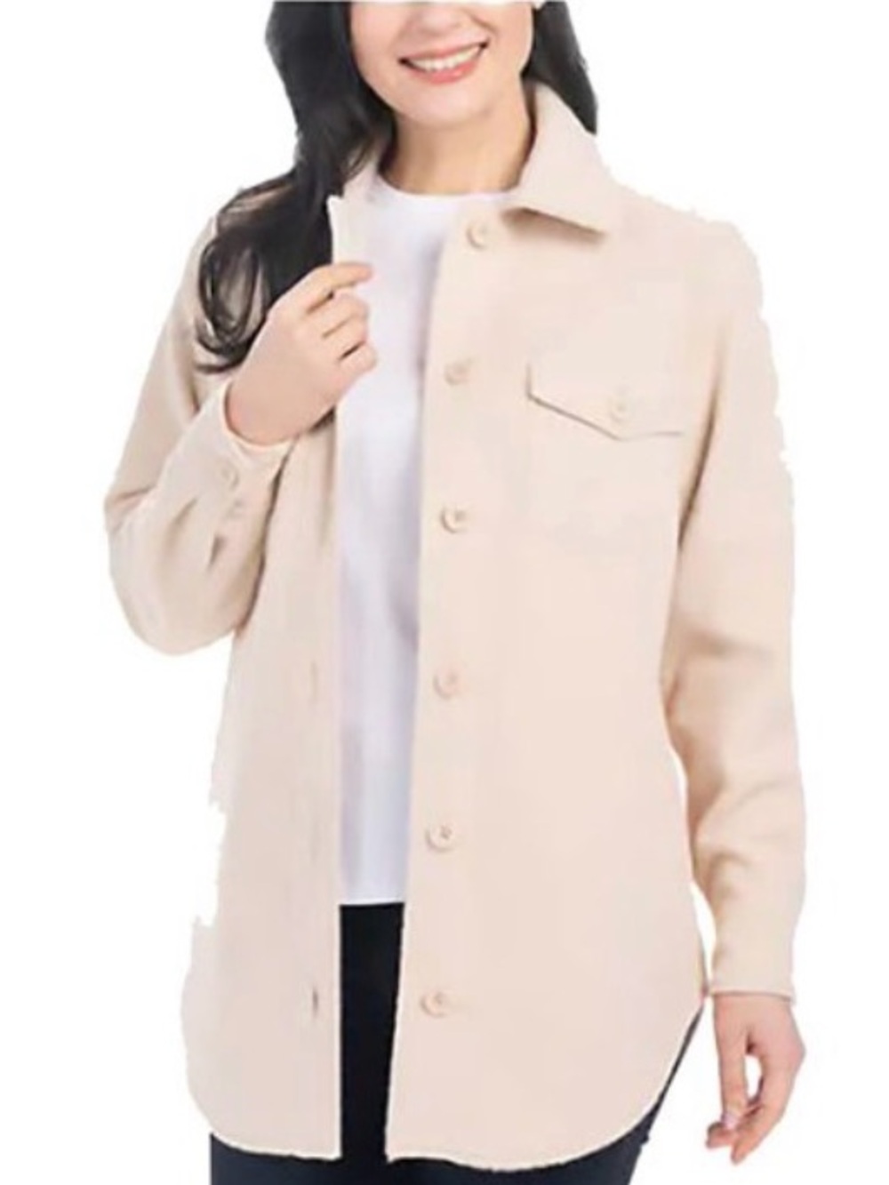 Hillary Radley Women's Jacket Cream in Size L